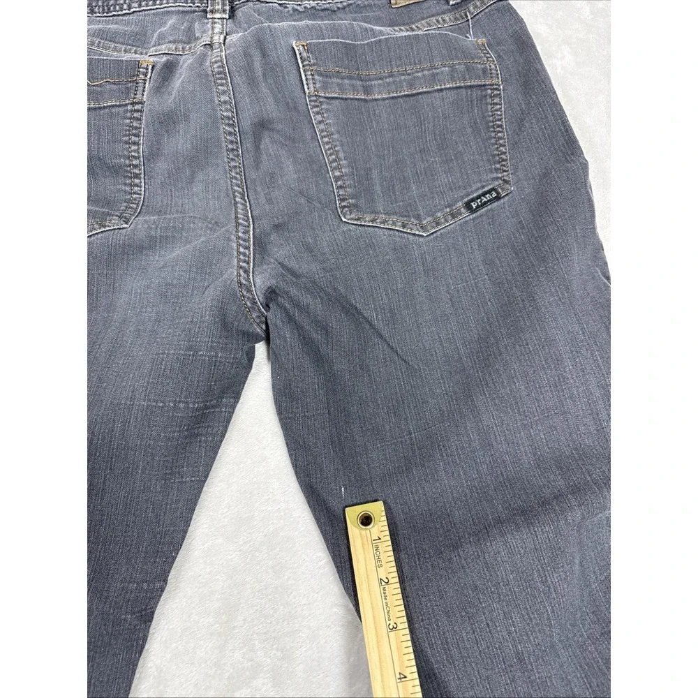 PrAna Men's Jeans Slim Fit Gray Charcoal‎ Breathe Straight Stretch Denim 38x32 - Picture 9 of 10